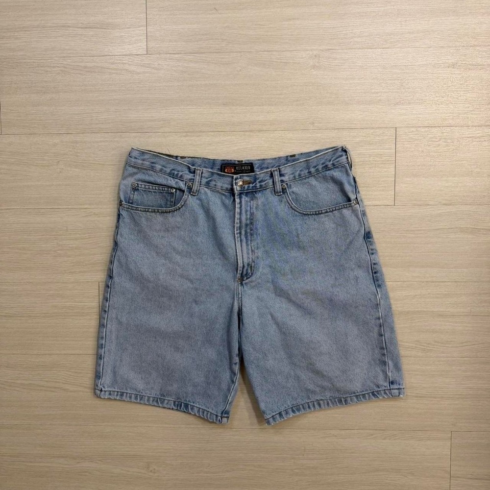 Route 66 Y2K Light Wash Relaxed Fit Denim Jean Shorts Mens Size 36